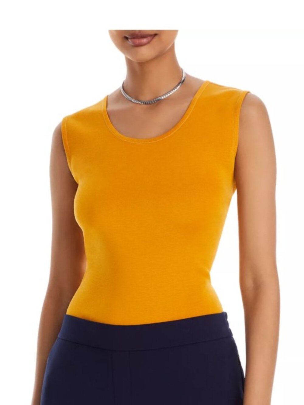 Misook Size Medium / M Calypso Knit Scoop Neck Sleeveless Shell Tank Top